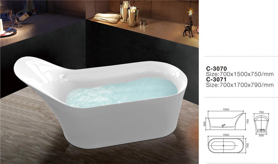 (1) C-3070 -Big Angle Slip Oval Free Standing Acrylic Bathtub, 67.jpg