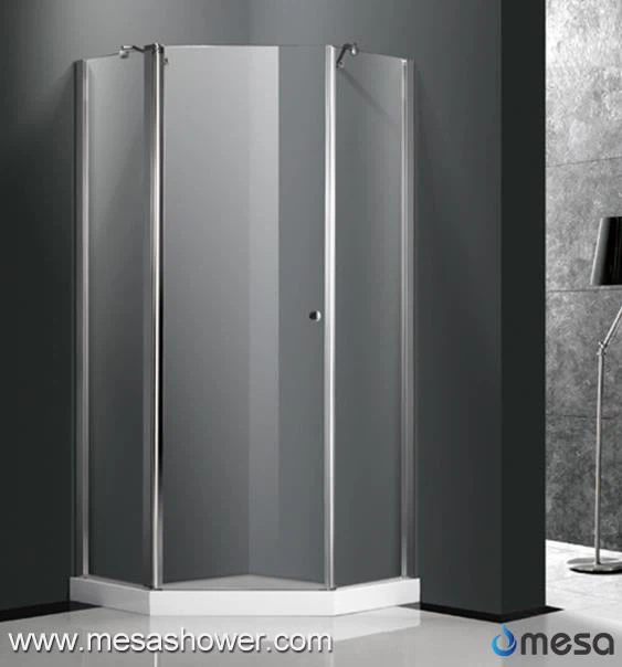 कॉर्नर डायमंड फ़्रेमलेस पारदर्शी धुरी स्विंग स्नानघर शावर संलग्नक