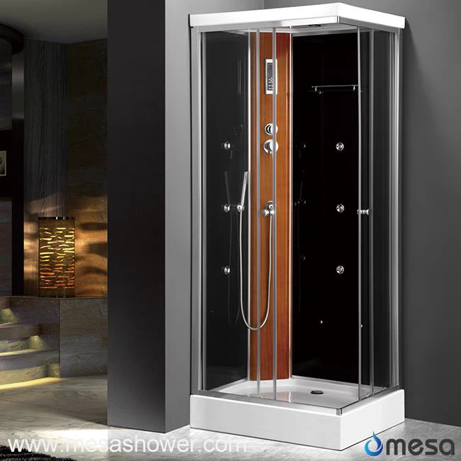 लकड़ी के स्टाइल फंक्शन पैनल के साथ लघु सरल शावर केबिन कक्ष एमईआर-1354-जी
