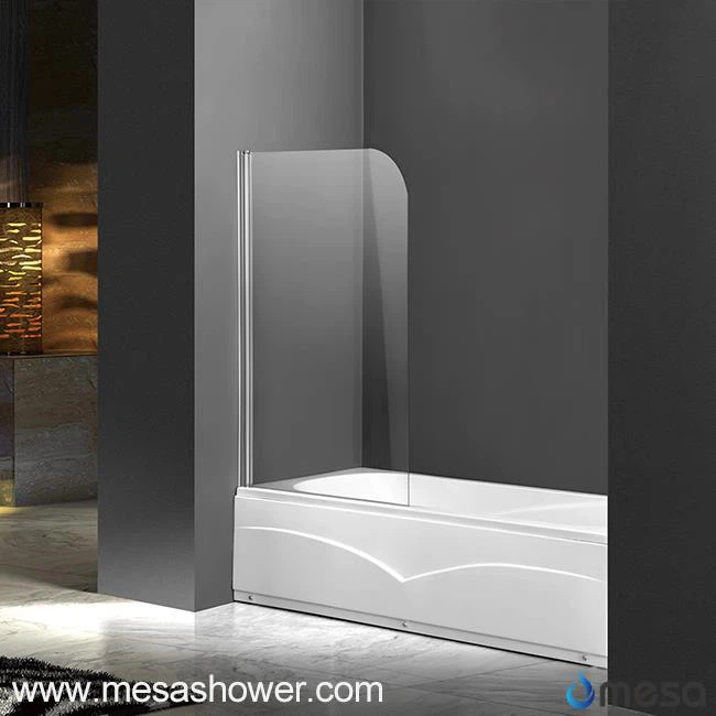 टेम्पर्ड ग्लास सामग्री के फ्रेजलेस टब शावर द्वार