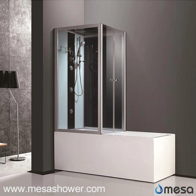 सस्ता मूल्य के साथ 2017 नई आधुनिक डिजाइन ऐक्रेलिक ग्लास कॉर्नर टब शावर कॉम्बो