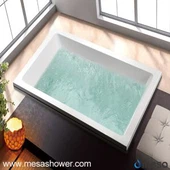 सरलीकृत व्हाइट बड़े एक्रिलिक आयत ड्रॉप इन बाथटब