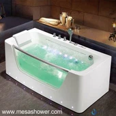 समकालीन डिजाइन सरल शैली बड़े स्टैंड अकेले भँवर मालिश Jetted ऐक्रेलिक शीसे रेशा गरम टब बिक्री के लिए स्नानघर बाथटब