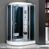कॉर्नर आर-आकार कम ट्रे शावर केबिन स्टीम रूम एम -505-सीएस (एल)