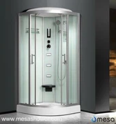 Seat और ट्रे के साथ सेक्टर कॉर्नर टेम्पर्ड ग्लास शावर संलग्नक