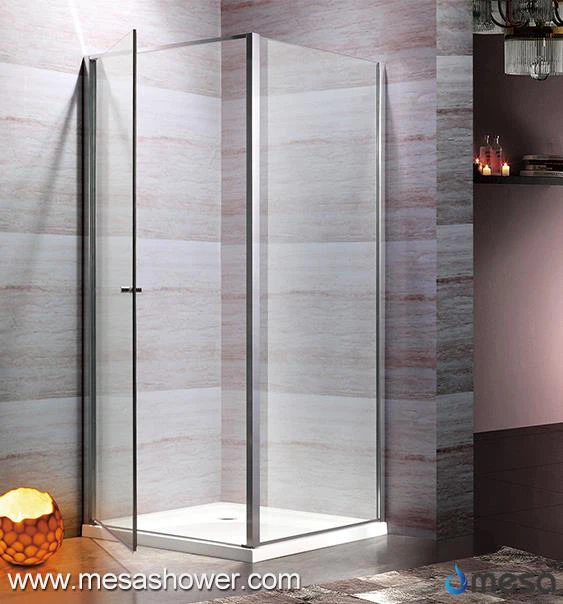 स्क्वायर कॉर्नर पिवट गर्म बिक्री साफ़ ग्लास शावर द्वार