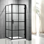 काला चित्रित शावर संलग्नक