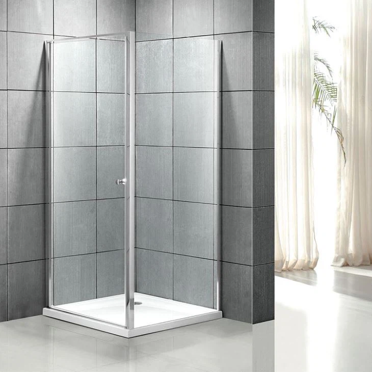 पिवट डोर के साथ स्क्वायर आकार निर्बाध शावर संलग्नक