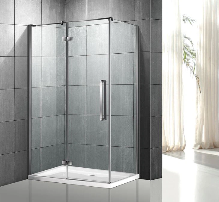 टेम्पर्ड ग्लास हिंगेड शावर संलग्नक