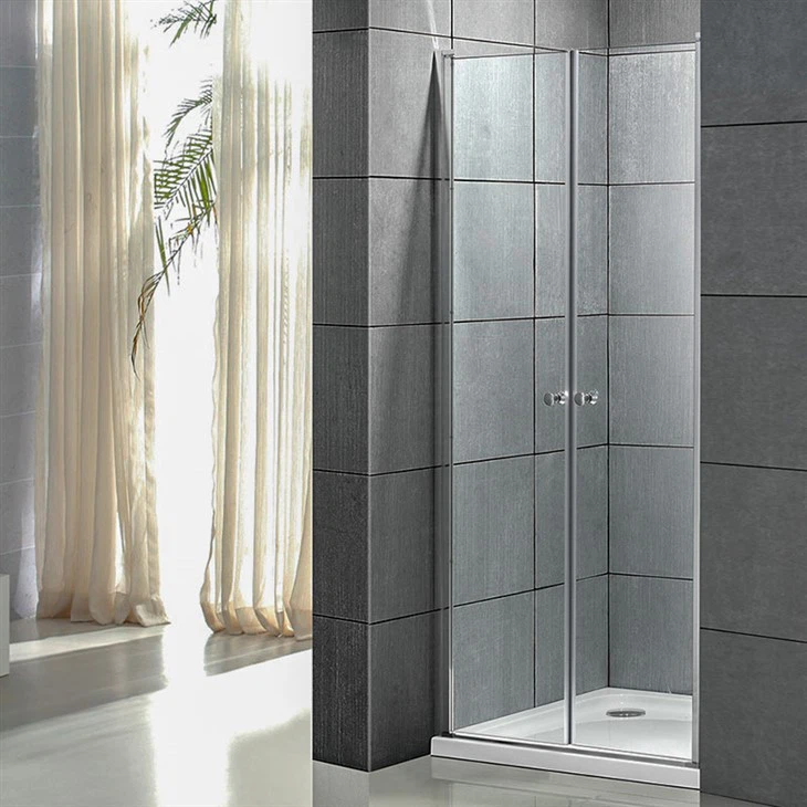 बाथरूम धुरी दरवाजा शावर संलग्नक के साथ टेम्पर्ड ग्लास