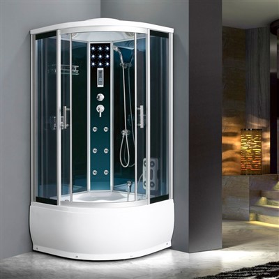 Siaking टब के साथ सभी कांच स्नान बाड़ों