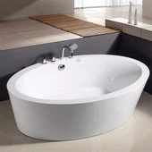 शुद्ध सफेद एक्रिलिक अकेले ओवल सोख गरम टब MEC3154 खड़े हो जाओ